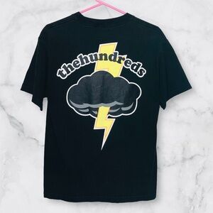 The Hundreds Lightning Bolt Cloud T-Shirt Mens Medium Black Double Sided